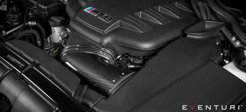 Eventuri Carbon Fibre (Fiber) Intake Tube + Ram-Air Scoop – BMW M3 E90 E92 E93 (E9X) S65 V8 – Performance Induction Kit / Cold Air Intake System – Carbon Inlet Pipe Upgrade (2007–2013)