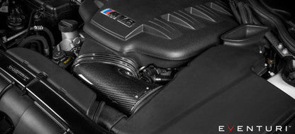 Eventuri Carbon Fibre (Fiber) Intake Tube + Ram-Air Scoop – BMW M3 E90 E92 E93 (E9X) S65 V8 – Performance Induction Kit / Cold Air Intake System – Carbon Inlet Pipe Upgrade (2007–2013)