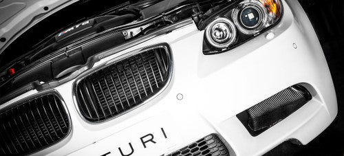 Eventuri Carbon Fibre (Fiber) Intake Tube + Ram-Air Scoop – BMW M3 E90 E92 E93 (E9X) S65 V8 – Performance Induction Kit / Cold Air Intake System – Carbon Inlet Pipe Upgrade (2007–2013)