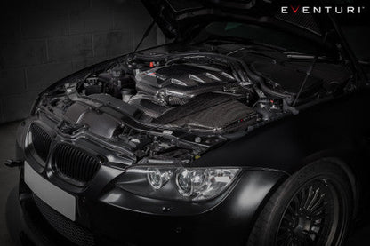 Eventuri Carbon Fibre (Fiber) Intake Plenum/Chamber for BMW M3 E90 E92 E93 (E9X, S65 V8) – Carbon Airbox Lid / Intake Manifold Lid – CSL‑Style Induction Sound Upgrade – Velocity Stack Resonance Chamber – Direct OEM Replacement