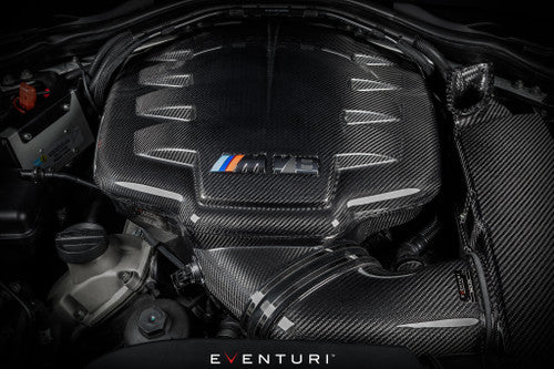 Eventuri Carbon Fibre (Fiber) Intake Plenum/Chamber for BMW M3 E90 E92 E93 (E9X, S65 V8) – Carbon Airbox Lid / Intake Manifold Lid – CSL‑Style Induction Sound Upgrade – Velocity Stack Resonance Chamber – Direct OEM Replacement