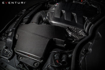 Eventuri Carbon Fibre (Fiber) Intake Plenum/Chamber for BMW M3 E90 E92 E93 (E9X, S65 V8) – Carbon Airbox Lid / Intake Manifold Lid – CSL‑Style Induction Sound Upgrade – Velocity Stack Resonance Chamber – Direct OEM Replacement