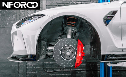 EBC Brakes 2-Piece Floating 380mm Front Rotors/Discs (Slotted/Grooved, Vented) for BMW M3 G80 & M4 G82 G8X S58 - OEM Fit OE Replacement, Direct Bolt-On Performance Upgrade