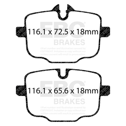 EBC Bluestuff Rear Brake Pads For BMW G80/G81 M3, G82/G83 M4, G87 M2 & more DP52089NDX