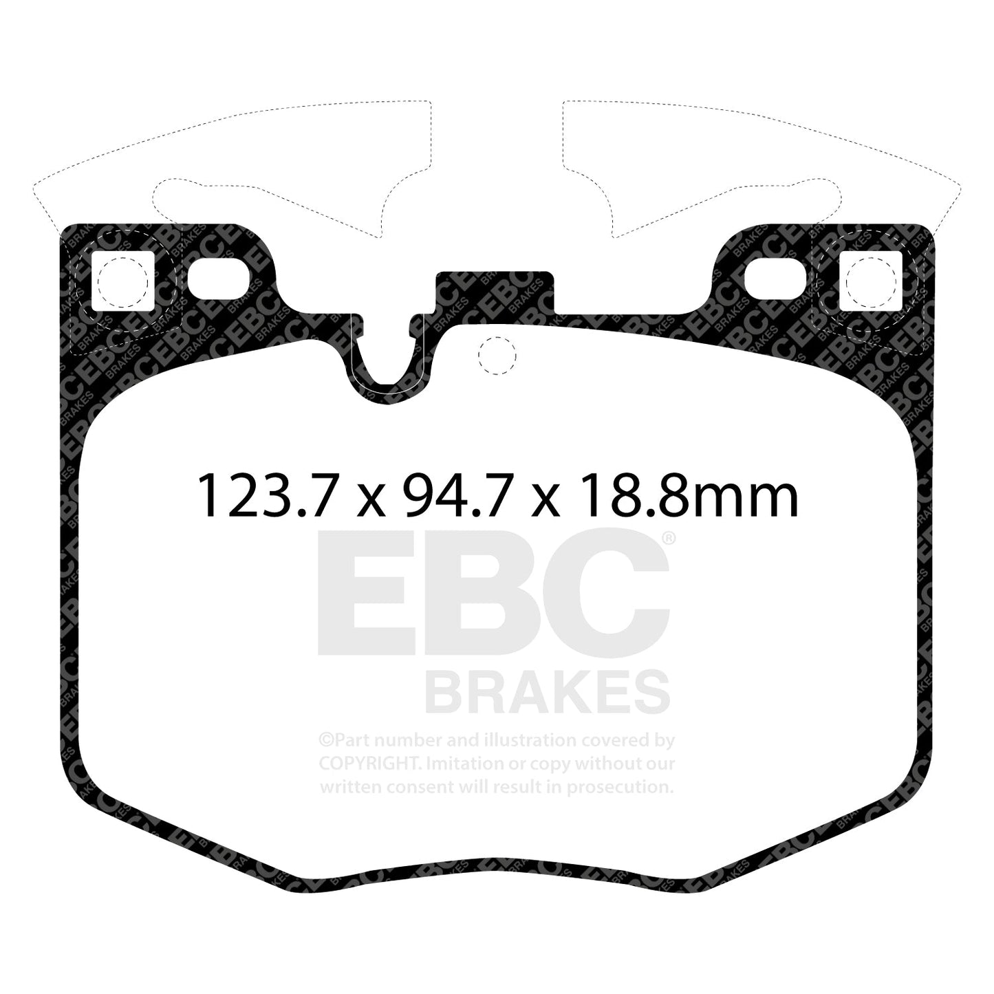 EBC Redstuff Front Brake Pads For BMW G20 M340i, G22 M440i, G42 M240i, Toyota GR Supra & more (3000 Series Sport Set DP32302C)