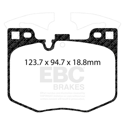 EBC Redstuff Front Brake Pads For BMW G20 M340i, G22 M440i, G42 M240i, Toyota GR Supra & more (3000 Series Sport Set DP32302C)