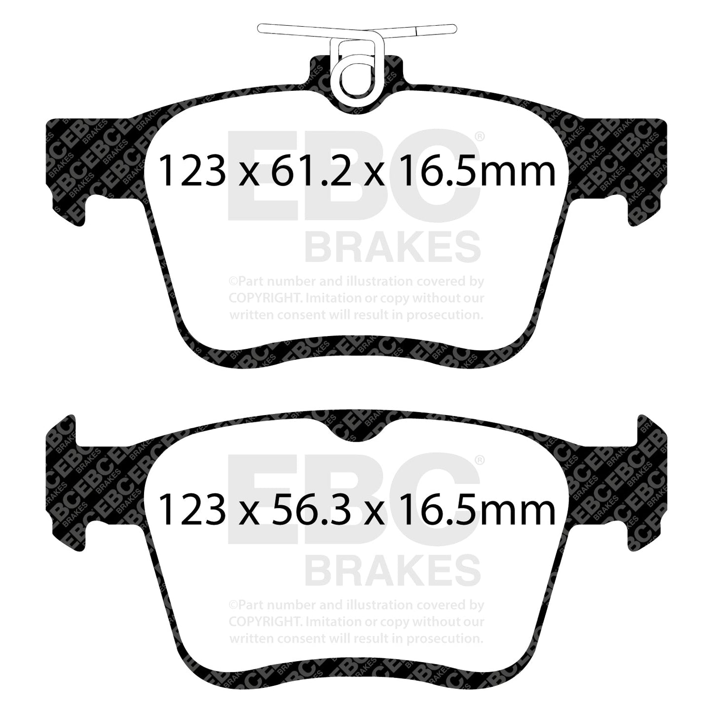 EBC Volkswagen Golf GTI Yellowstuff Rear Brake Pads DP42153R (Mk7)