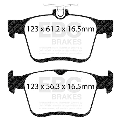 EBC Volkswagen Golf GTI Yellowstuff Rear Brake Pads DP42153R (Mk7)