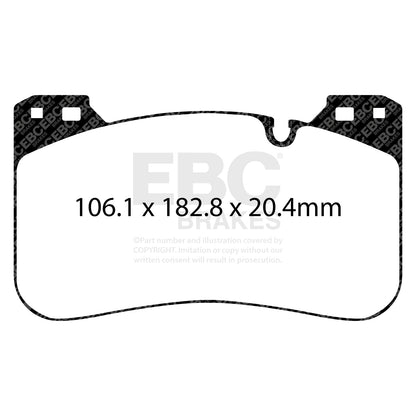 EBC Yellowstuff Front Brake Pads For BMW F90 M5, F92 M8, F95 X5M & F96 X6M (4000 Series Sport Set DP42331R)
