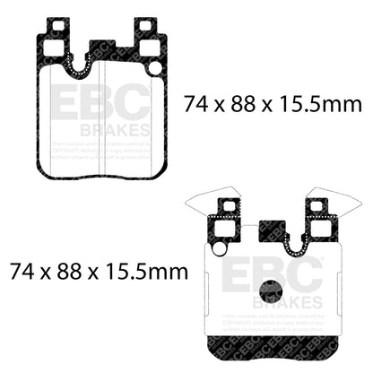 EBC Yellowstuff Rear Brake Pads For BMW F Series M Lites & M Vehicles DP42133R