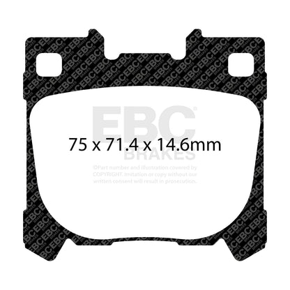 EBC Yellowstuff Rear Brake Pads For Toyota GR Yaris (Mk4 2020+)
