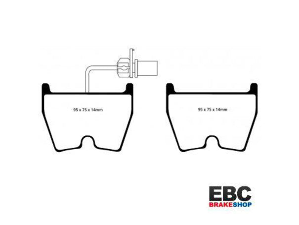 EBC Yellowstuff Front Brake Pads DP41513R â€“ Street & Track Performance â€“ Brembo Caliper â€“ Audi R8, RS4, RS6, RSQ3; Lamborghini Gallardo & Murcielago; Volkswagen Phaeton