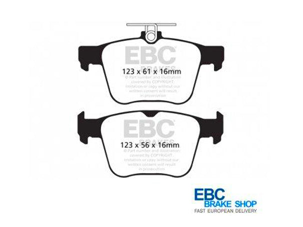 EBC Yellowstuff DP42173R Rear Performance Brake Pads for ATE Rear Caliper | Fast Road & Track Day Ceramic | Audi S3 8V, TT/TTS 8S, VW Golf Mk7 GTI/R, Seat Leon 5F, Skoda Octavia 5E | VAG MQB | Also Fits Passat, Arteon, Tiguan, Kodiaq, Superb, Cupra Ateca