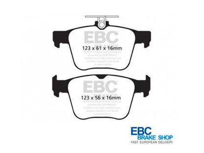 EBC Yellowstuff DP42173R Rear Performance Brake Pads for ATE Rear Caliper | Fast Road & Track Day Ceramic | Audi S3 8V, TT/TTS 8S, VW Golf Mk7 GTI/R, Seat Leon 5F, Skoda Octavia 5E | VAG MQB | Also Fits Passat, Arteon, Tiguan, Kodiaq, Superb, Cupra Ateca