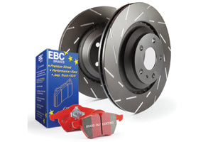EBC Greenstuff Front Discs & Pads Kit for Audi TT/TTS 8J (Mk2) ATE Calipers - 340mm USR Slotted/Grooved Rotors USR1606 + DP21946 Pads - Fast Road Performance Brake Upgrade - Fits TT quattro/TTS - Kit PD07KF044
