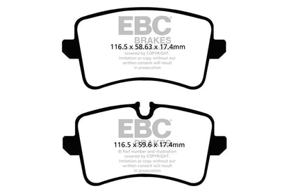 EBC Yellowstuff 4000 Rear Pads & GD Slotted/Dimpled Rear Sport Discs Kit for Audi A6/A7 C7 (2010â€“2018) TRW Caliper â€“ Performance Brake Upgrade â€“ PD13KR534 (DP42082R, GD1535)