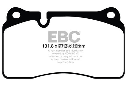 EBC Brakes Redstuff Ceramic Front Brake Pads (Low Dust, Fast Road) for Audi RS3 8P, Audi TTRS 8J & Seat Leon 5F Cupra - Brembo Front Calipers - DP32070C