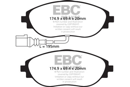EBC Yellowstuff 4000 Front Brake Pads & GD