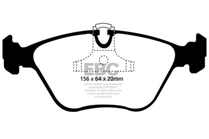 EBC Redstuff Ceramic Front Brake Pads Set for BMW E46 3 Series & E39 5 Series (ATE Front Caliper) | Low Dust Quiet Fast Road Performance Replacement Disc Pads | Fits 330i 330d 330xi 520i 523i 525i 525d 528i 530i 530d 535i | DP31089C