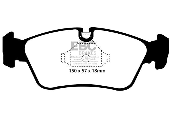 EBC BMW E46 E58 Orangestuff Race Front Brake Pads - ATE Caliper (Inc. 316i, 318d, Z3 & Z4)