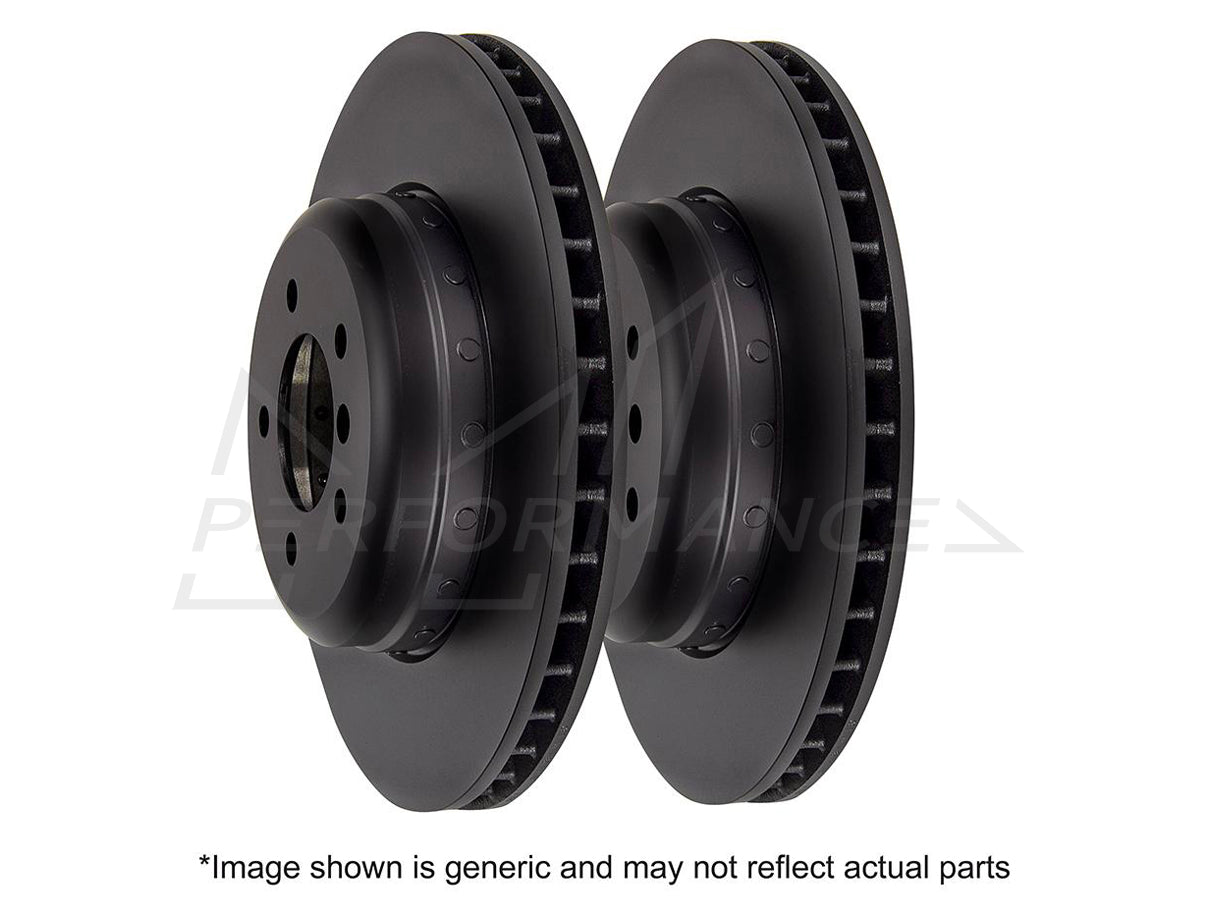 EBC D2070R Rear Brake Discs/Rotors Set (Pair) for BMW 5 Series E60 E61 & 6 Series E63 E64 w/ ATE Rear Calipers - OE-Spec Direct Fit, Thermic Black Anti-Corrosion - Fits 550i 545i 650i 645i