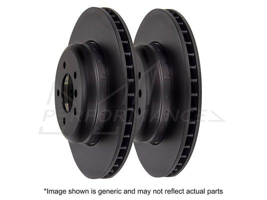 EBC D2070R Rear Brake Discs/Rotors Set (Pair) for BMW 5 Series E60 E61 & 6 Series E63 E64 w/ ATE Rear Calipers - OE-Spec Direct Fit, Thermic Black Anti-Corrosion - Fits 550i 545i 650i 645i