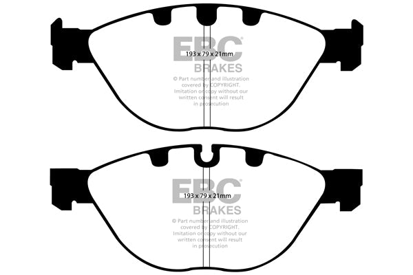 EBC Bluestuff NDX Front Brake Pads for BMW E60 E61 E63 E64 E65 E66 E67 (ATE Front Calipers)  5/6/7 Series 535i 545i 550i 635i 650i 745i 750i 760i  Track Day/Fast Road  DP51482NDX