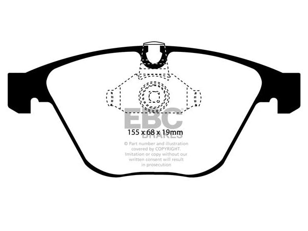 EBC Greenstuff 2000 Front Brake Discs & Pads Kit for BMW 5/6 Series E60 E61 E63 E64 (545i 540i 645i 630i) - ATE Caliper - Premium OE Riveted Discs 348mm - PD01KF1631 DP21449 D1390R