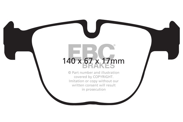 EBC Bluestuff NDX Rear Brake Pads for BMW X5 M & X6 M (E70 E71 F85 F86) - ATE Caliper Only - Track Day & Fast Road - DP52008NDX
