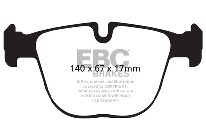 EBC Bluestuff NDX Rear Brake Pads for BMW X5 M & X6 M (E70 E71 F85 F86) - ATE Caliper Only - Track Day & Fast Road - DP52008NDX