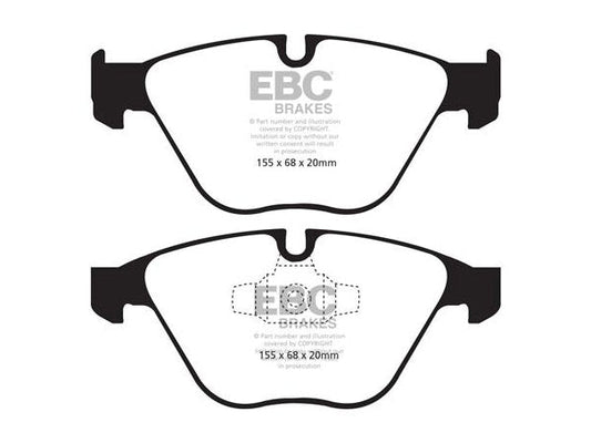 EBC Greenstuff 2000 Front Pads & Premium OE Replacement Plain Discs Kit for BMW 3 Series E90 E91 E92 E93 (ATE Caliper) 2007-2013 - 325i 330i 325xi/ix 330xi/ix - 330mm - PD01KF197 DP21512 D1360