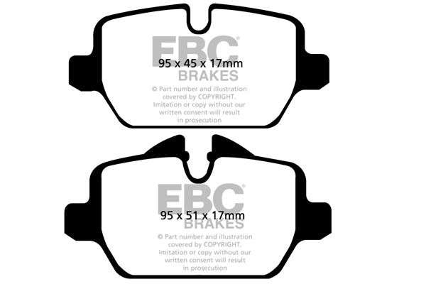 EBC Redstuff DP31576C Ceramic Rear Brake Pads for BMW 3 Series E90/E91 2005–2012 (316i 318i 320i) TRW Rear Caliper Fitment | Low Dust, Quiet Street Upgrade | Rear Disc/Back Brake Pad Set | ECE R90 Approved