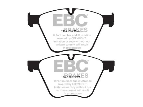 EBC Greenstuff 2000 Front Brake Discs & Pads Kit for BMW 7 Series F01 F02 F04 2008-2016 (ATE Calipers) 750i 760i 750i xDrive ActiveHybrid 7 - Premium OE Riveted Rotors & Road Sport Pads - DP22007 D1898R PD01KF238