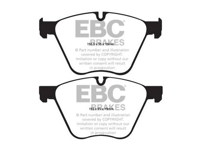 EBC Greenstuff 2000 Front Brake Discs & Pads Kit for BMW 7 Series F01 F02 F04 2008-2016 (ATE Calipers) 750i 760i 750i xDrive ActiveHybrid 7 - Premium OE Riveted Rotors & Road Sport Pads - DP22007 D1898R PD01KF238