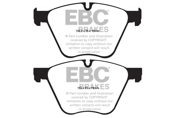 EBC Brakes Yellowstuff 4000 Front Brake Pads & USR Slotted Discs Kit for BMW 7 Series F01 F02 F04 (2008-2016) - ATE Front Caliper Only - 750i 760i 750ix xDrive ActiveHybrid