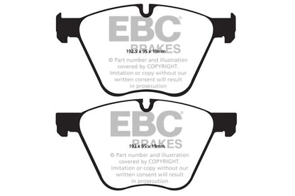 EBC Brakes Yellowstuff 4000 Front Brake Pads & USR Slotted Discs Kit for BMW 7 Series F01 F02 F04 (2008-2016) - ATE Front Caliper Only - 750i 760i 750ix xDrive ActiveHybrid
