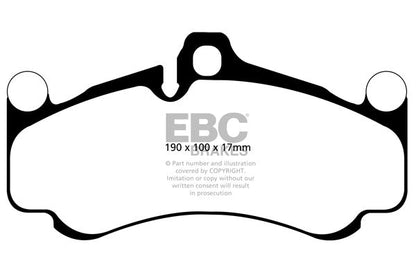 EBC Redstuff DP32103C Ceramic Low Dust Front Brake Pads for BMW 5 Series F10/F11 (2010-2017) with ATE Calipers – 520i 525i 528i 530i – Performance Street/Fast Road OE Replacement Pad Set, ECE R90 Approved