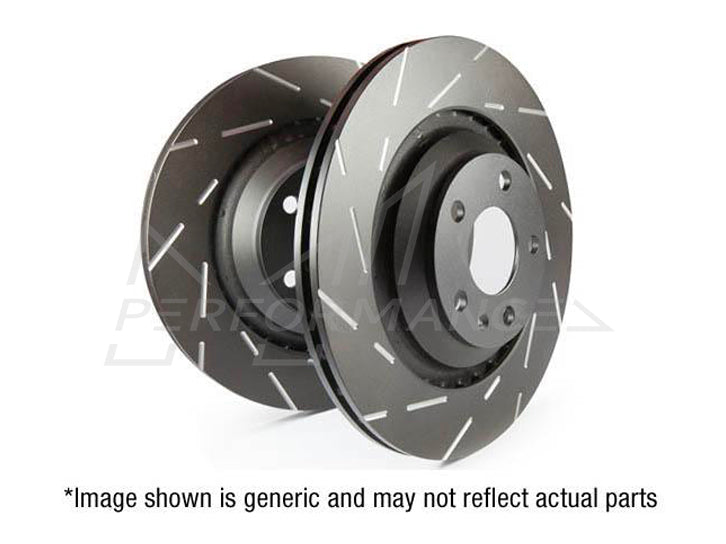 EBC Brakes USR1861 USR Series Rear Slotted/Grooved Brake Discs Rotors Pair for BMW 3 Series F30 F31 F34 & 4 Series F32 F33 F36 with ATE Rear Caliper/Calliper – Fits 328i 330i 420i 428i – Thermic Black Anti-Corrosion OE-Size