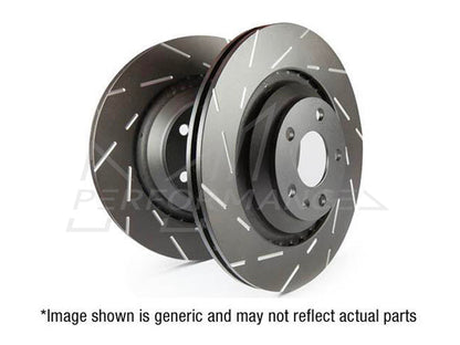 EBC Brakes USR1861 USR Series Rear Slotted/Grooved Brake Discs Rotors Pair for BMW 3 Series F30 F31 F34 & 4 Series F32 F33 F36 with ATE Rear Caliper/Calliper – Fits 328i 330i 420i 428i – Thermic Black Anti-Corrosion OE-Size