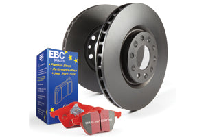 EBC Redstuff Ceramic Front Brake Kit – Pads & 300mm Plain Coated Discs/Rotors (300x22) for BMW 3 Series F30 F31 F34 & 4 Series F32 F33 F36 – 316i 318i 320i 418i 418ix 420i 420ix | Low Dust Fast Road Upgrade | DP32143C + D1850 | PD02KF597