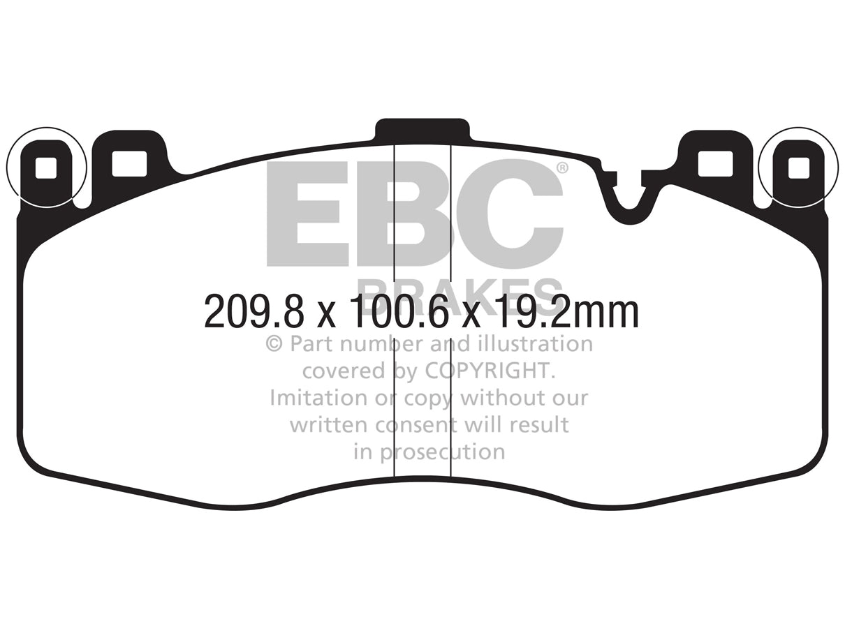 EBC Bluestuff NDX Front Brake Pads for BMW X5 M F85 (2015-2018) & X6 M F86 (2015-2019) | Performance Track Day/Fast Road | DP52370NDX