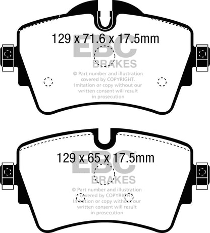EBC Yellowstuff 4000 Front Pads & Discs/Rotors Kit for BMW G-Series G20 330i, G30 520i, G29 Z4 20i/30i, G01 X3 20i/30i/20d, G02 X4 20i/25d/30d/30i | 330mm TRW Caliper | DP42245R D2117R | PD03KF1509 Performance Brake Upgrade Fast Road