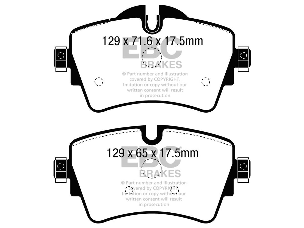 EBC Brakes Orangestuff Race Front Brake Pads DP92227 for BMW 2 Series F45 F46 & MINI F54 Clubman F55 F56 F57 Cooper/Cooper S - TRW Front Caliper