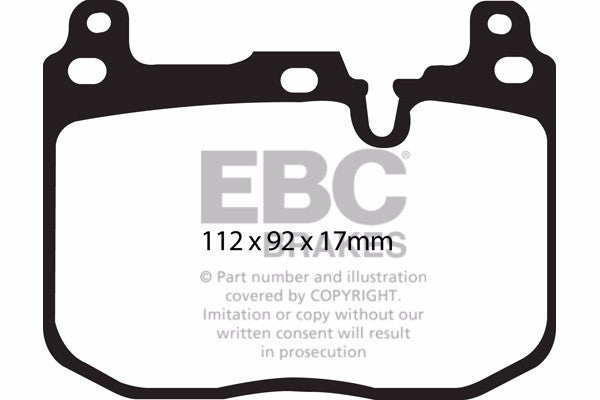 EBC Yellowstuff Front Brake Pads DP42130R for BMW F20 F21 F30 F31 F32 F33 F34 F36 with M Performance Brembo Calipers | Fits M135i M140i M235i M240i 320i 330i 330d 335i 335d 340i 420i 430i 435i 435d 440i
