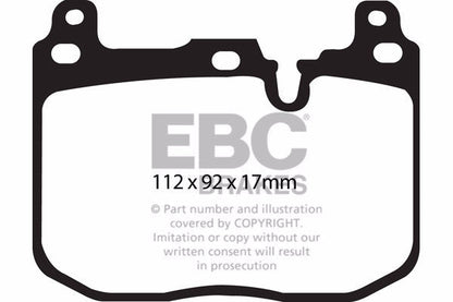 EBC Yellowstuff Front Brake Pads DP42130R for BMW F20 F21 F30 F31 F32 F33 F34 F36 with M Performance Brembo Calipers | Fits M135i M140i M235i M240i 320i 330i 330d 335i 335d 340i 420i 430i 435i 435d 440i