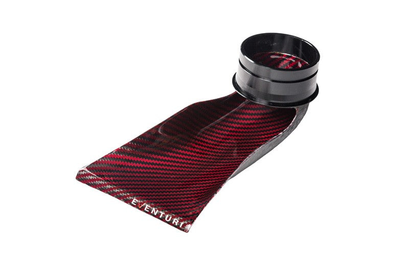 Eventuri BMW E46 M3 S54 Carbon Fibre Cold Air Intake Scoop/Ram Air Feed - Front Brake Duct Clip-In Snorkel, CSL-Style Induction Duct/Air Guide - Aramid/Kevlar Weave (Black Carbon, Blue, Red, Yellow)