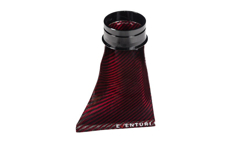 Eventuri BMW E46 M3 S54 Carbon Fibre Cold Air Intake Scoop/Ram Air Feed - Front Brake Duct Clip-In Snorkel, CSL-Style Induction Duct/Air Guide - Aramid/Kevlar Weave (Black Carbon, Blue, Red, Yellow)