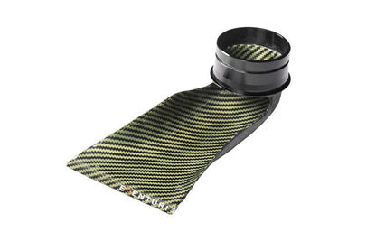 Eventuri BMW E46 M3 S54 Carbon Fibre Cold Air Intake Scoop/Ram Air Feed - Front Brake Duct Clip-In Snorkel, CSL-Style Induction Duct/Air Guide - Aramid/Kevlar Weave (Black Carbon, Blue, Red, Yellow)