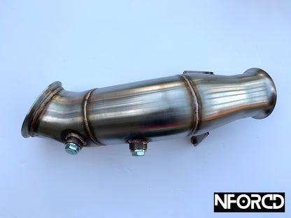 BMW F-Series N55 EWG (Electronic Wastegate) 4" Catless Downpipe / Decat Turbo Pipe - M135i M235i 335i 435i M2 (F20 F21 F22 F30 F31 F32 F33 F87) Straight Pipe Race DP 100mm High-Flow Upgrade