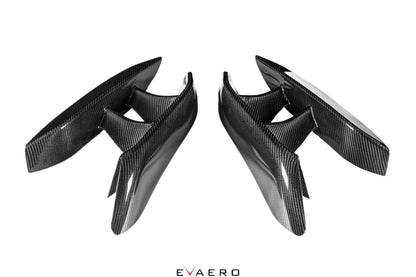 Evaero Carbon Fibre Front Bumper Vents for BMW F80 M3 F82/F83 M4 (F8X) - Pair (Left & Right) | Front Air Intake Ducts/Inlets/Scoops | Bumper Vent Covers, Inserts & Grilles | OEM+ Carbon Exterior Trim
